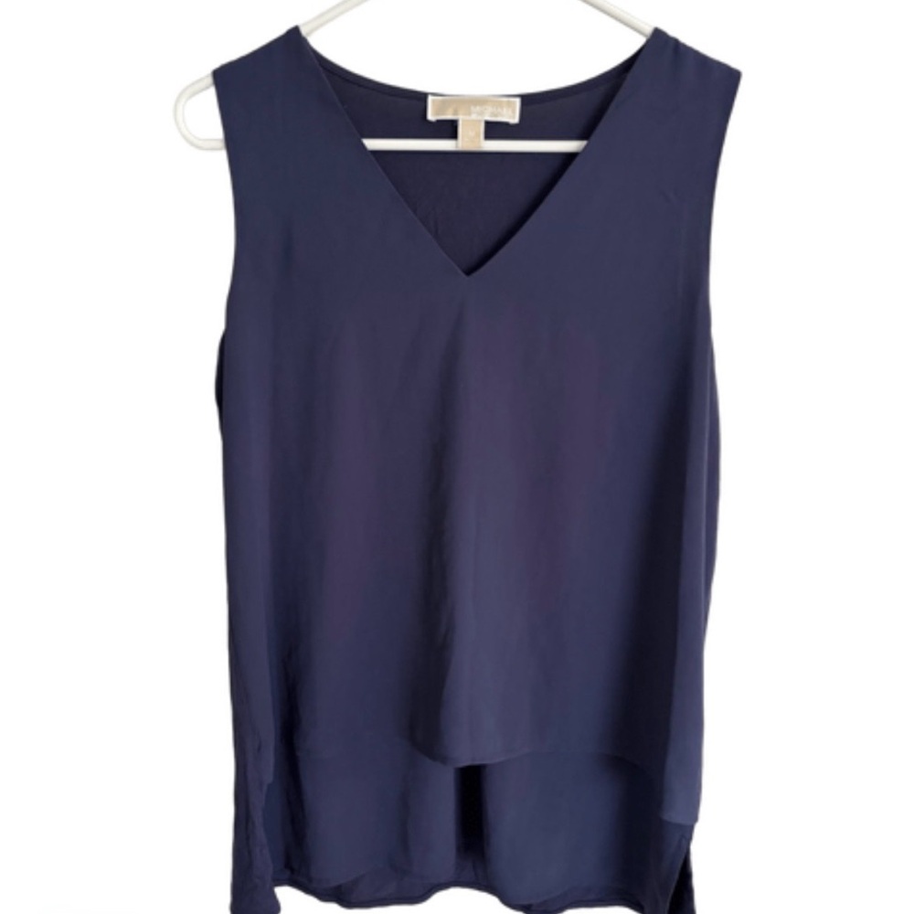 Michael Kors Deep Blue V-Neck Tank Top